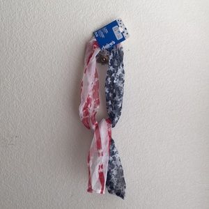 Red white and blue patriotic flag hair scarf